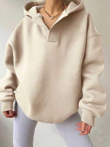 Spring/Fall Loose Casual Plain Hoodie For Women - Just Fashion Now - Modalova