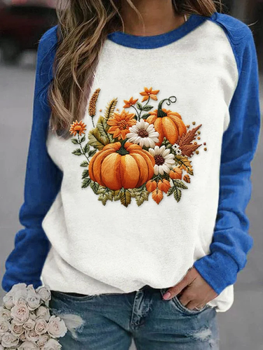 Women's Halloween Pumpkin Casual Sweatshirt - Just Fashion Now - Modalova