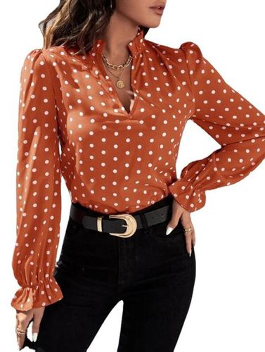 Polka Dots Casual Blouse - Just Fashion Now - Modalova