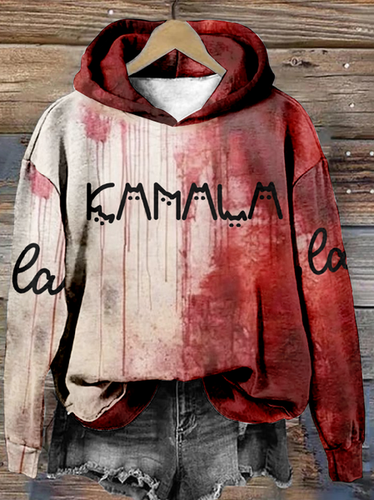 Bloody Halloween Print Cat Ladies for Kamala Hoodie - Just Fashion Now - Modalova