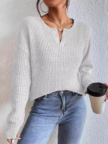 Plain Casual Sweater - Just Fashion Now - Modalova