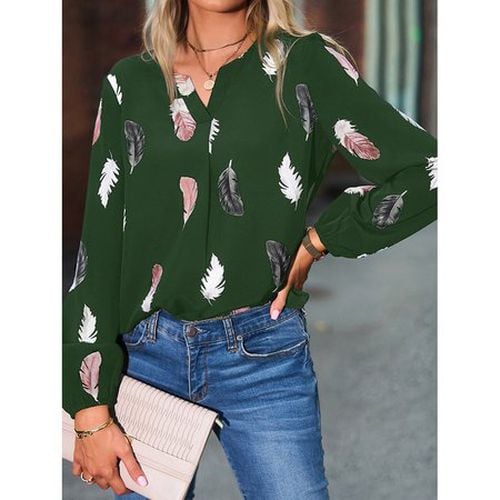 Leaf Casual Blouse - Just Fashion Now - Modalova