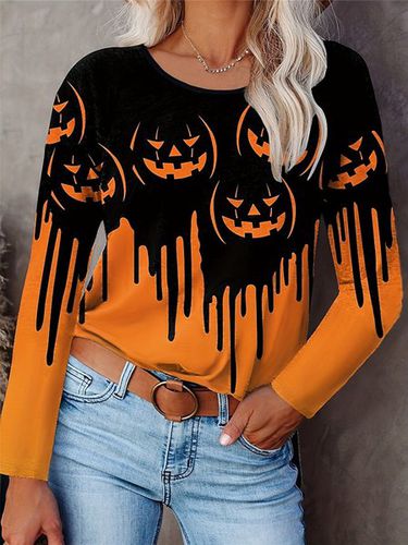 Halloween Pumpkin T-Shirt - Just Fashion Now - Modalova