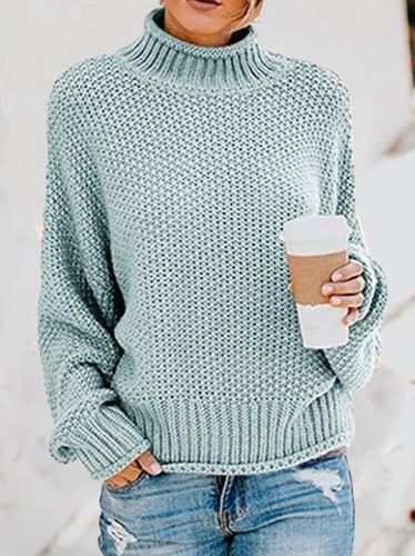 Turtleneck Casual Yarn/Wool Yarn Sweater - Just Fashion Now - Modalova