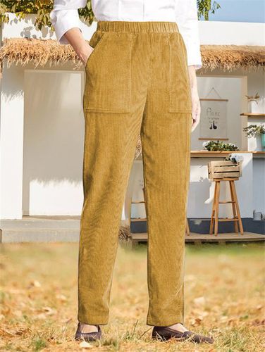 Plain Casual Loose Pants - Just Fashion Now - Modalova