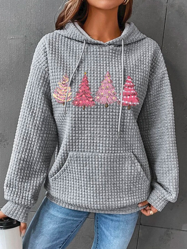 Women's Pink Tree Casual Hoodie - Just Fashion Now - Modalova