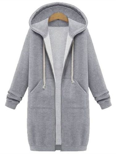 Cotton Casual Hoodie Coat - Just Fashion Now - Modalova