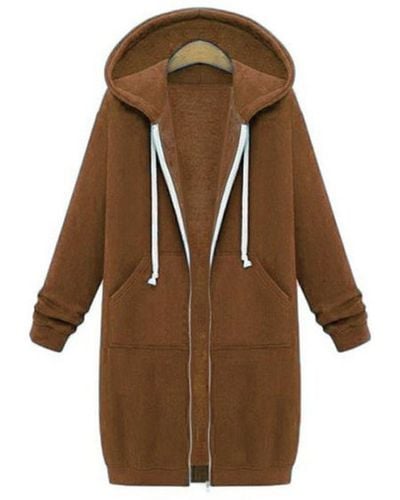 Cotton Casual Hoodie Coat - Just Fashion Now - Modalova