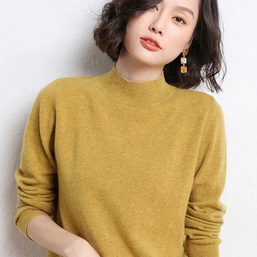 V Neck Yarn/Wool Yarn Casual Loose Sweater - Just Fashion Now - Modalova