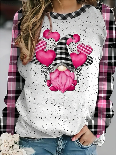 Christmas Love Round Neck Casual Sweatshirt - Just Fashion Now - Modalova