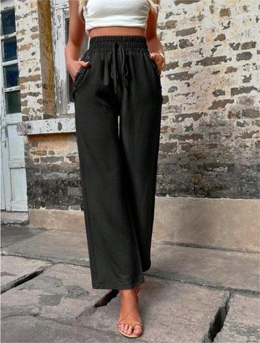 Plain Loose Casual Pants - Just Fashion Now - Modalova
