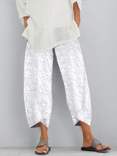 Casual Cotton And Linen Loose Pants - Just Fashion Now - Modalova