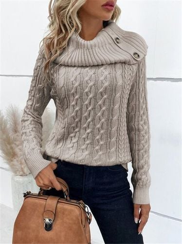 Turtleneck Casual Loose Yarn/Wool Yarn Sweater - Just Fashion Now - Modalova