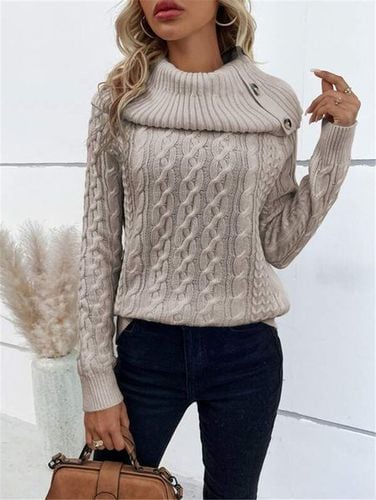 Turtleneck Casual Loose Yarn/Wool Yarn Sweater - Just Fashion Now - Modalova