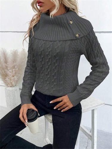 Turtleneck Casual Loose Yarn/Wool Yarn Sweater - Just Fashion Now - Modalova