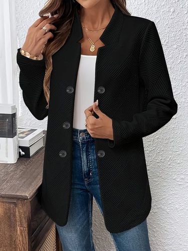 Others Casual Plain Loose Jacket - Just Fashion Now - Modalova