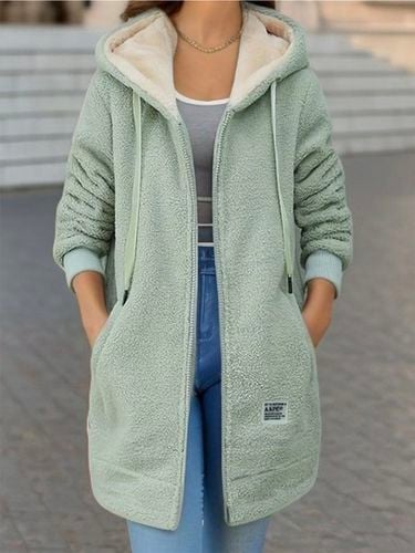 Plain Hoodie Casual Fluff/Granular Fleece Fabric Teddy Jacket - Just Fashion Now - Modalova