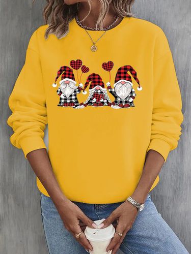 Christmas Loose Crew Neck Casual Sweatshirt - Just Fashion Now - Modalova