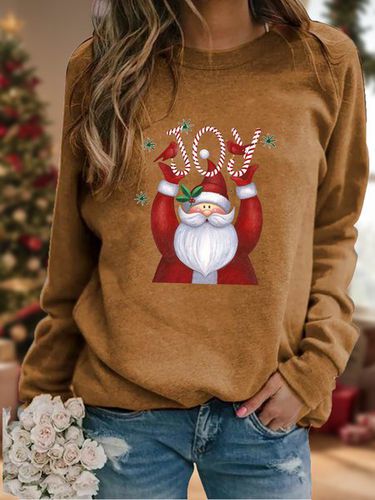 Casual Loose Christmas Sweatshirt - Just Fashion Now - Modalova