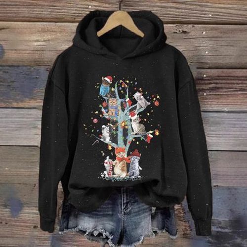 Casual Loose Christmas Hoodie Sweatshirt - Just Fashion Now - Modalova