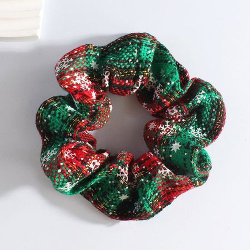 Christmas Snowflake Plaid Large Hair Tie Christmas Hair Rope Elastic - Just Fashion Now - Modalova