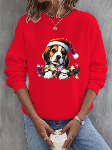 Casual Christmas Crew Neck Sweatshirt - Just Fashion Now - Modalova