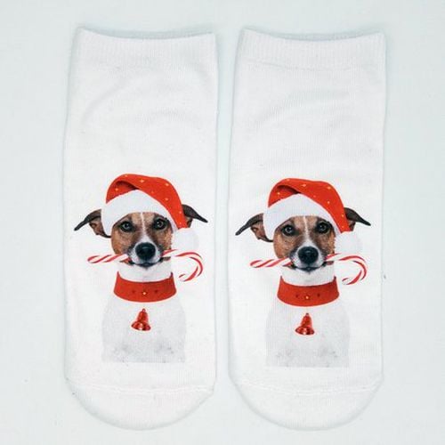 Christmas 3D Cat Pattern High Stretch Cotton Socks Festive Party Decorations - Just Fashion Now - Modalova