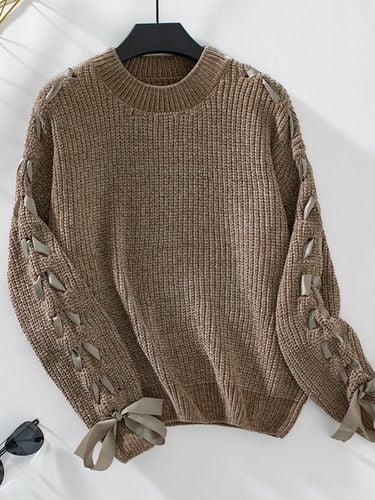 Casual Crew Neck Sweater - Just Fashion Now - Modalova