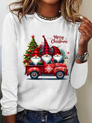 Merry Christmas Casual Long Sleeve Shirt - Just Fashion Now - Modalova