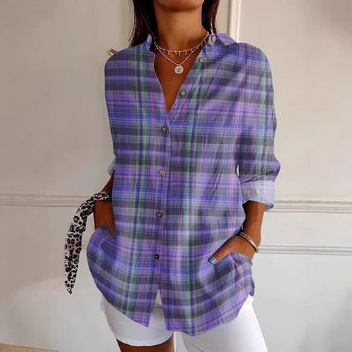 Casual Geometric Shirt - Just Fashion Now - Modalova