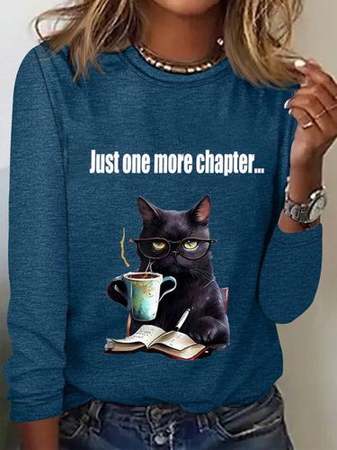 Just one more chapter Long Sleeve Crew Neck T-shirt - Just Fashion Now - Modalova