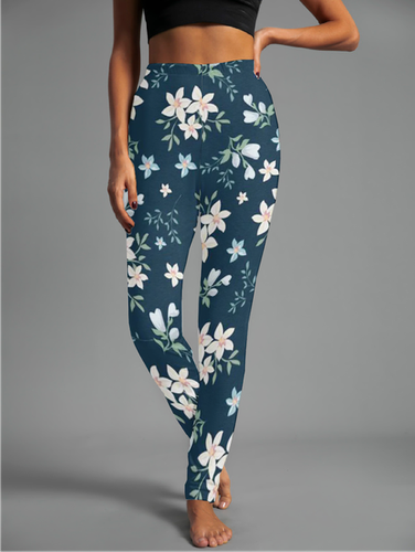 Floral Print Leggings - Just Fashion Now - Modalova