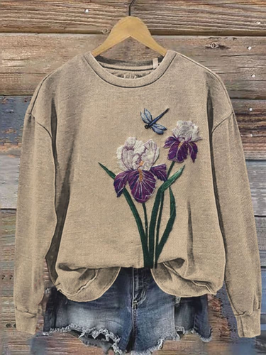 Women's Floral Spring Crew Neck Sweatshirt - Just Fashion Now - Modalova