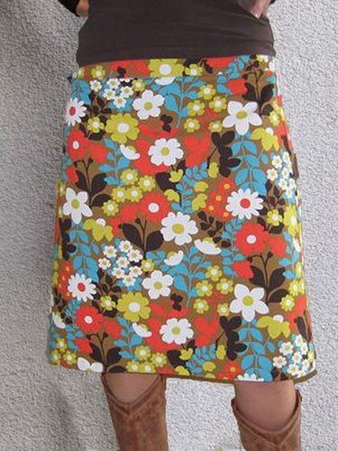 Color Floral Casual Floral-Print Skirt - Modetalente - Modalova