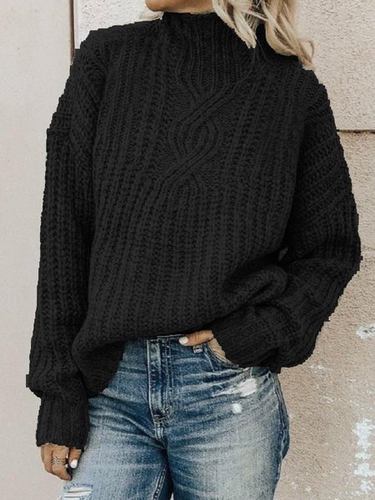 Casual Turtleneck Sweater Pullover - Just Fashion Now - Modalova