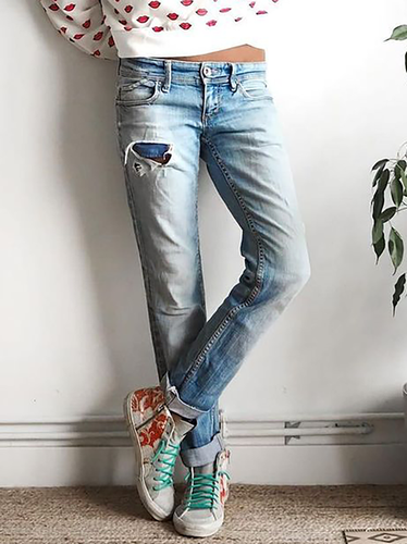 Solid Casual Jeans - Modetalente - Modalova