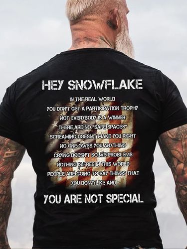 Hey Snowflake You Are Not Special Cotton T-shirt - Modetalente - Modalova