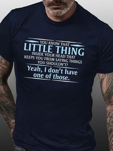 Funny You Know The Little Thing Casual Short Sleeve T-Shirt - Modetalente - Modalova