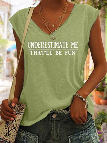 Underestimate Me That'll Be Fun Casual Knit Tank - Just Fashion Now - Modalova