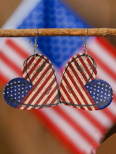 Independence Day Flag Earrings - Just Fashion Now - Modalova