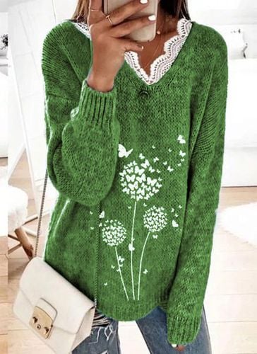 Casual Long Sleeve Sweater - Just Fashion Now - Modalova