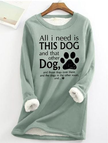 Women's All I Need Is This Dog And That Other Dog Simple Warmth Fleece Sweatshirt - Just Fashion Now - Modalova