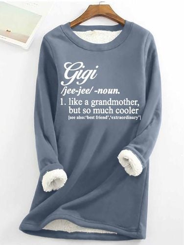 Women's Gigi Like A Grandmother But So Much Cooler Text Letters Loose Simple Sweatshirt - Modetalente - Modalova