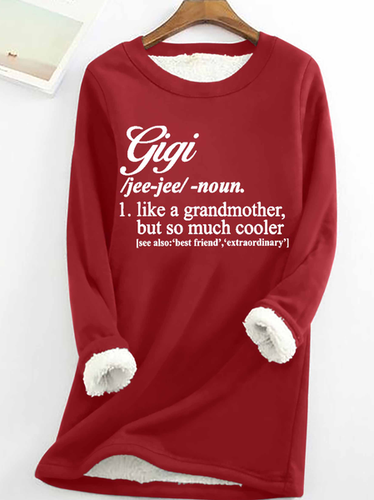 Women's Gigi Like A Grandmother But So Much Cooler Text Letters Loose Simple Sweatshirt - Modetalente - Modalova