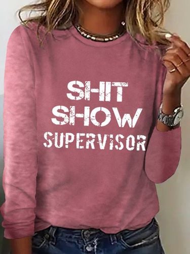 Women's Shit Show Supervisor Simple Long sleeve Top - Just Fashion Now - Modalova