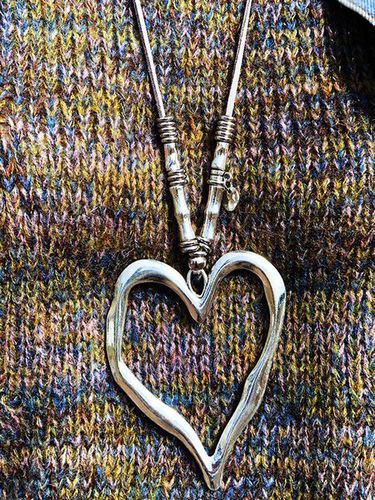 Western Vintage Heart Beaded Leather Rope Necklace Sweater Chain Boho Ethnic Jewelry - Modetalente - Modalova