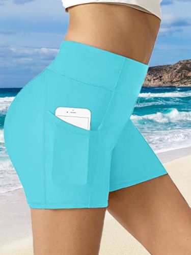 Simple Plain Pocket Stitching Bikini Bottom - Just Fashion Now - Modalova