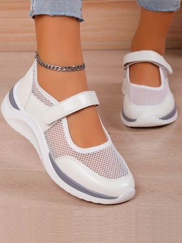 Breathable Mesh Casual Mary Jane Velcro Sneakers Walking Shoes - Just Fashion Now UK - Modalova