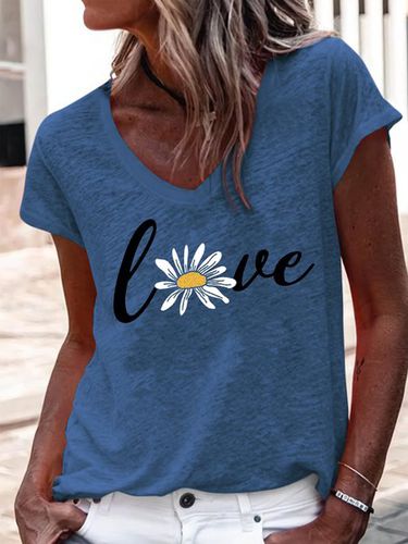 Women's Love Daisy Casual T-Shirt - Just Fashion Now - Modalova