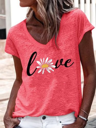 Women's Love Daisy Casual T-Shirt - Just Fashion Now - Modalova